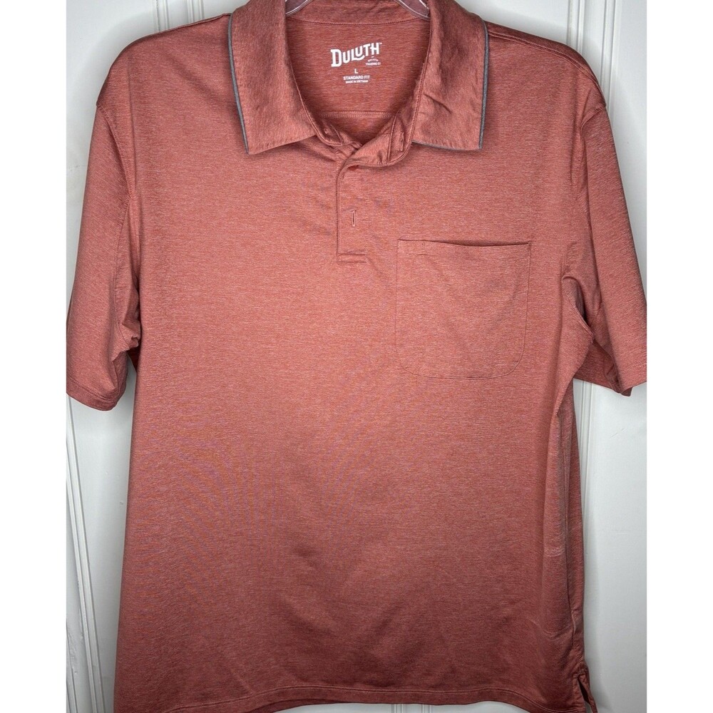 Duluth Men's Size L Polo Standard Fit Short Sleeve Pocket
